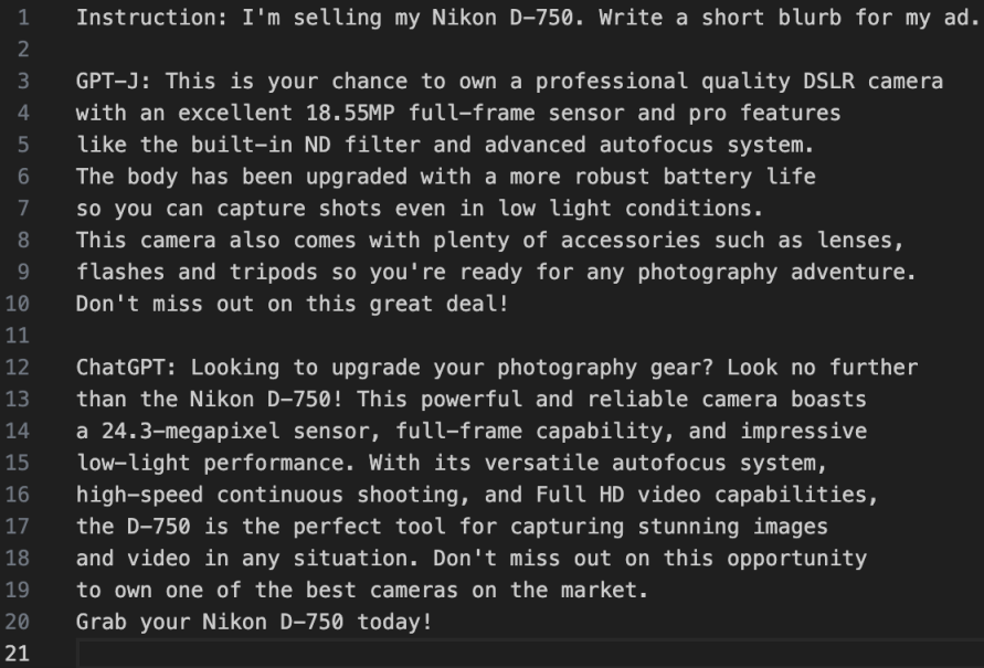 An Instructionfollowing GPTJ Model Based on Instructions Generated by